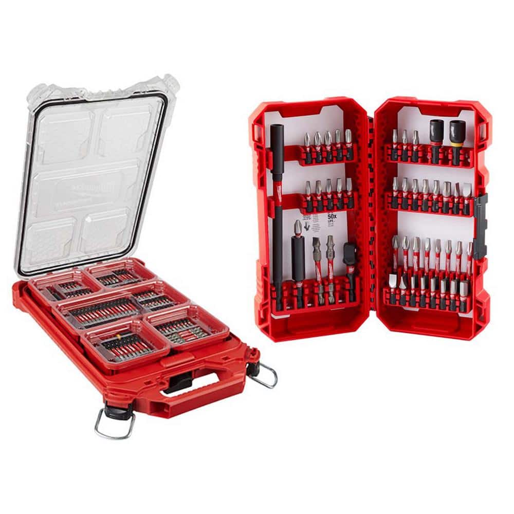 Milwaukee SHOCKWAVE Impact Duty Alloy Steel Screwdriver Bit Set with PACKOUT Case, 145-Piece