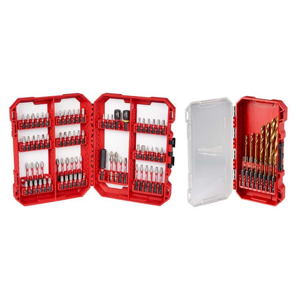 Milwaukee Shockwave Impact Duty Alloy Steel Screwdriver & Titanium Drill Bit Set with PACKOUT Case, 89-Piece