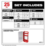 Milwaukee Shockwave Impact Duty Alloy Steel Screw Driver Bit Set with Packout Case (115-Piece)