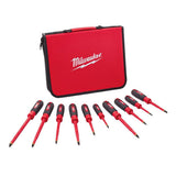 Milwaukee 10-Piece 1000-Volt Insulated Screwdriver Set with EVA Zipper Case