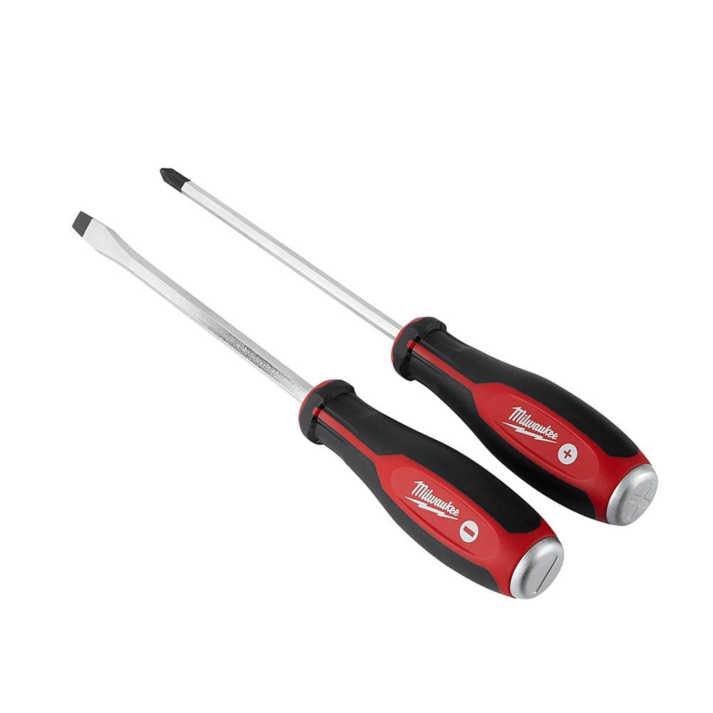Milwaukee Demo Combination Screwdriver Drivers with Steel Caps, 2-Piece Set (Phillips #2 & Slotted 5/16 in.)