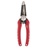 Milwaukee Screwdriver Set with 7.75 in. Combination Electricians 6-in-1 Wire Strippers/Pliers (11-Piece)