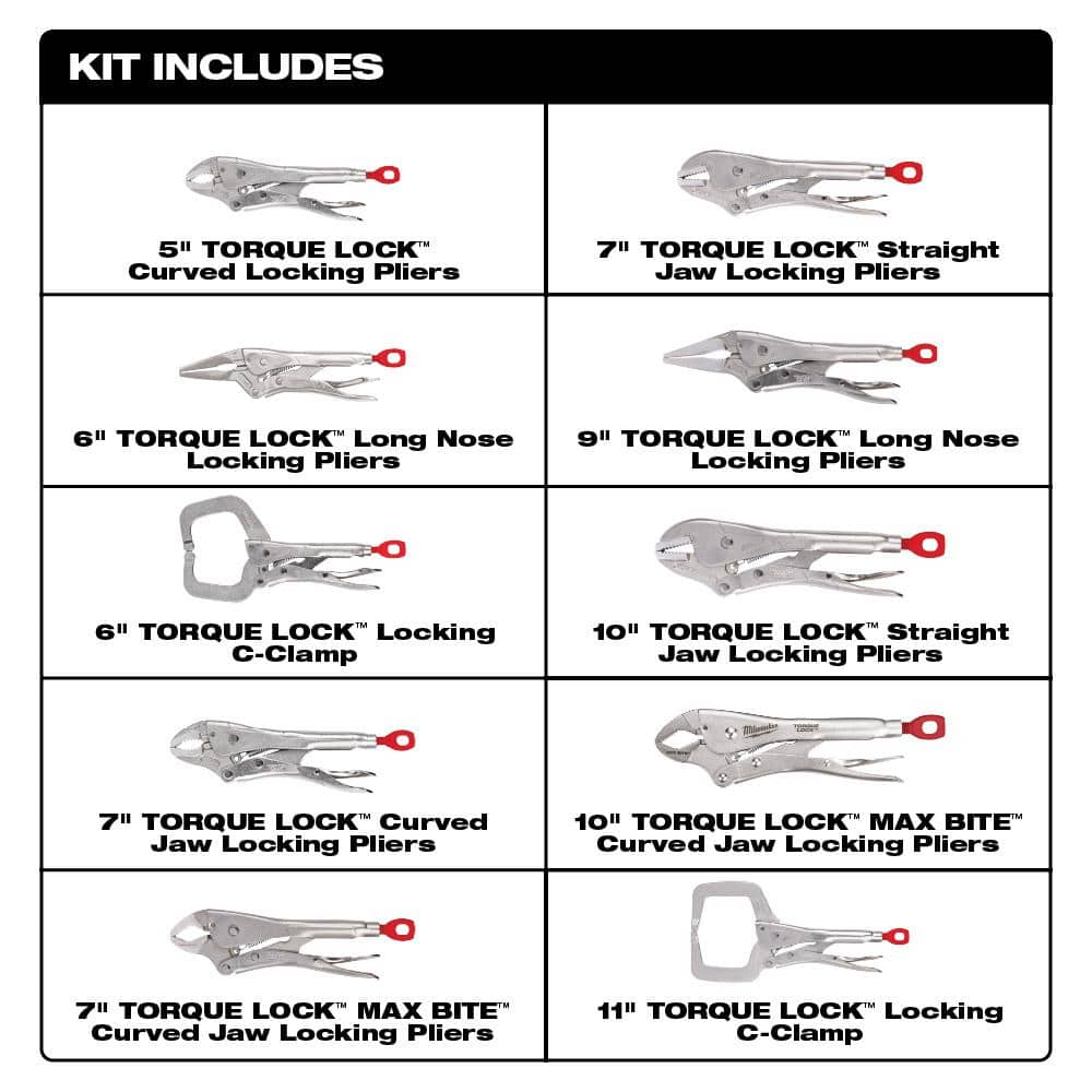 Milwaukee Combination Screwdriver and TORQUE LOCK Locking Pliers Kit (20-Piece)