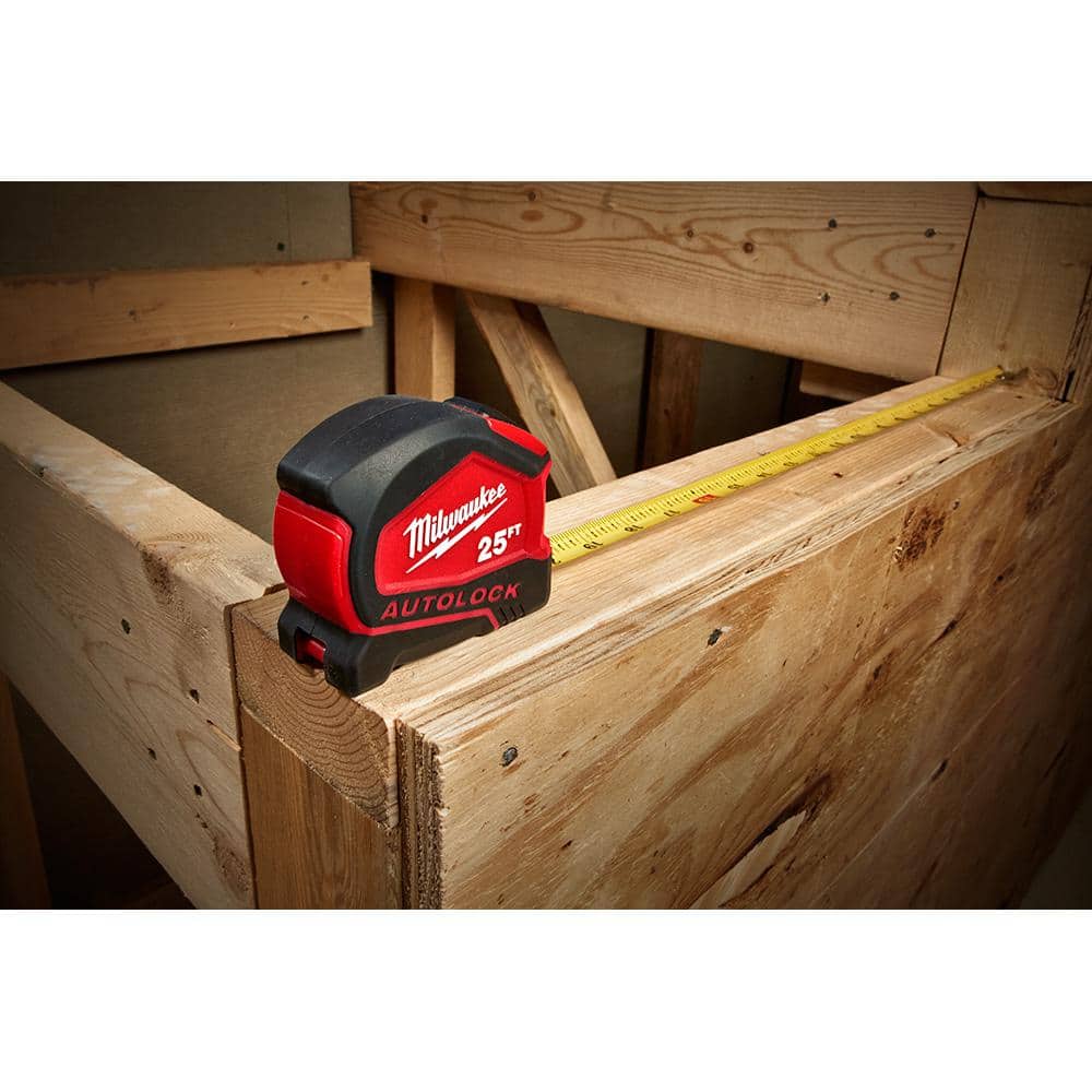 Milwaukee Combination Screwdriver Set with 25 ft. Compact Auto-Lock Tape Measure (11-Piece)