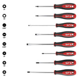 Milwaukee Screwdriver Set with Tri‑Lobe Handles, Magnetic Tips (8‑Piece)