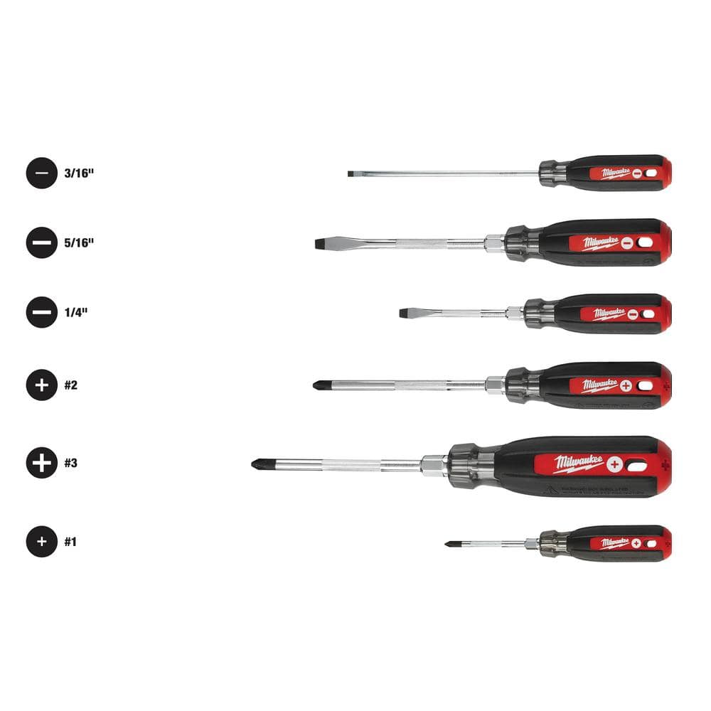Milwaukee Cushion Grip Screwdriver Set, 6-Piece (Model 48-22-2886)