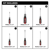 Milwaukee Cushion Grip Screwdriver Set, 6-Piece (Model 48-22-2886)