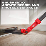 Milwaukee AIR-TIP 1-1/4 in. – 2-1/2 in. Low-Profile Pivoting Brush Wet/Dry Shop Vacuum Attachment (1-Piece)