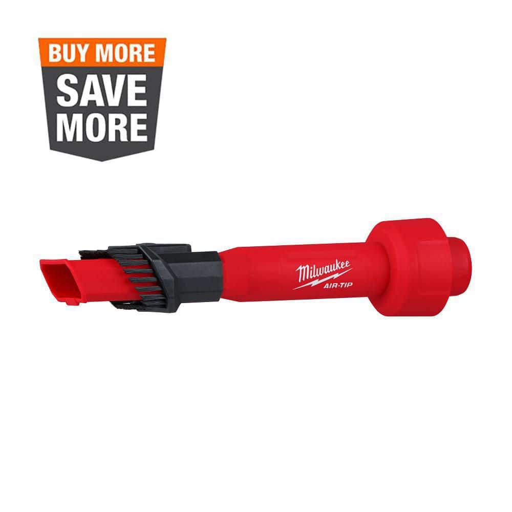 Milwaukee AIR-TIP 1-1/4 in. to 2-1/2 in. 2-in-1 Utility Brush Attachment for Wet/Dry Shop Vacuums (1-Piece)