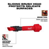 Milwaukee AIR-TIP 1-1/4 in. to 2-1/2 in. 2-in-1 Utility Brush Attachment for Wet/Dry Shop Vacuums (1-Piece)