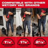 Milwaukee AIR-TIP 1-1/4 in. to 2-1/2 in. Cross Brush Tool & 3-in-1 Crevice Tool Wet/Dry Shop Vacuum Attachment Kit (2-Piece)