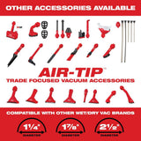 Milwaukee AIR-TIP 1-1/4 in. to 2-1/2 in. Cross Brush Tool & 3-in-1 Crevice Tool Wet/Dry Shop Vacuum Attachment Kit (2-Piece)