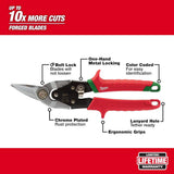 Milwaukee 10 in. Right-Cut Aviation Snips, Forged Steel Blades