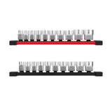 Milwaukee 3/8 in. SAE & Metric Low Profile 6-Point Socket Set with FOUR FLAT Sides, 20-Piece
