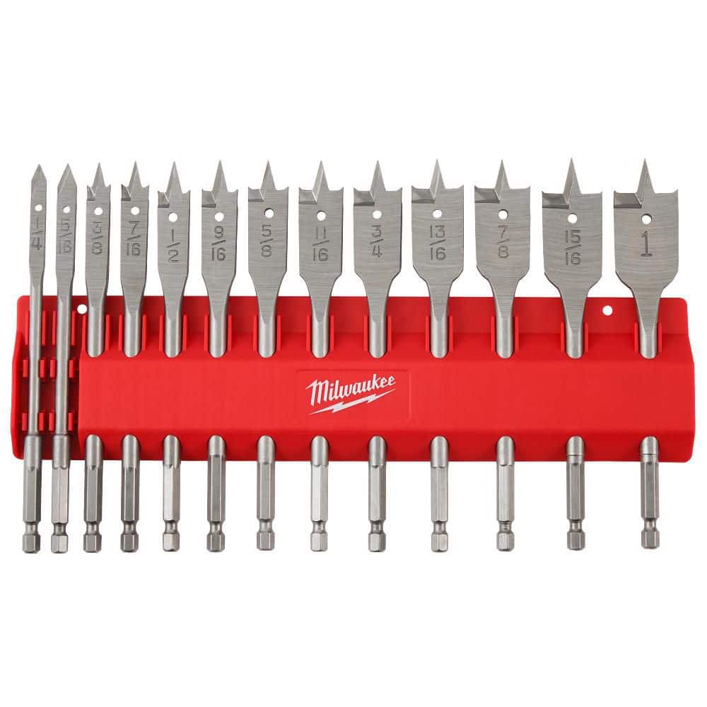 Milwaukee High-Speed Wood Spade Bit Set, 26-Piece (Model 48-27-1520)