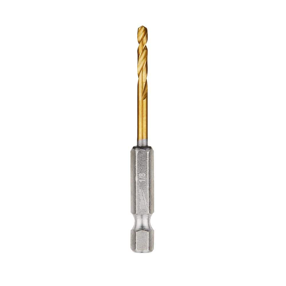 Milwaukee SHOCKWAVE 1/8 in. RED HELIX Titanium Twist Drill Bit (2-Pack)