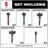 Milwaukee SWITCHBLADE Plumbers Self-Feed Bits Kit, 5-Piece (49-22-5100)