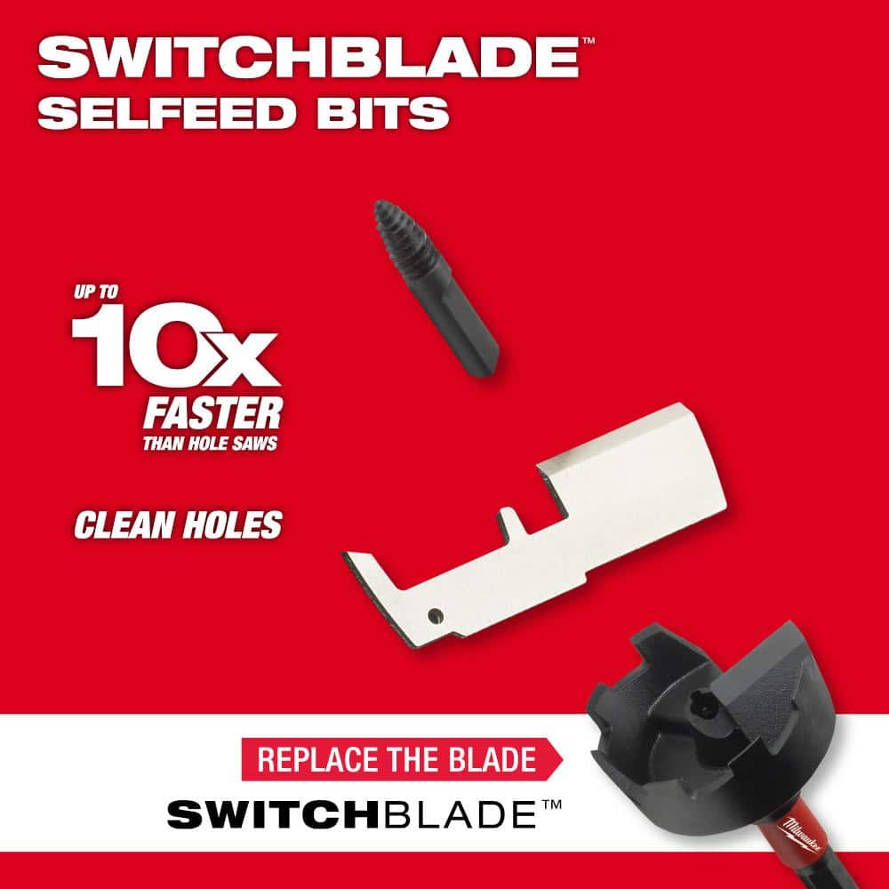 Milwaukee SWITCHBLADE Plumbers Self-Feed Bits Kit, 5-Piece (49-22-5100)