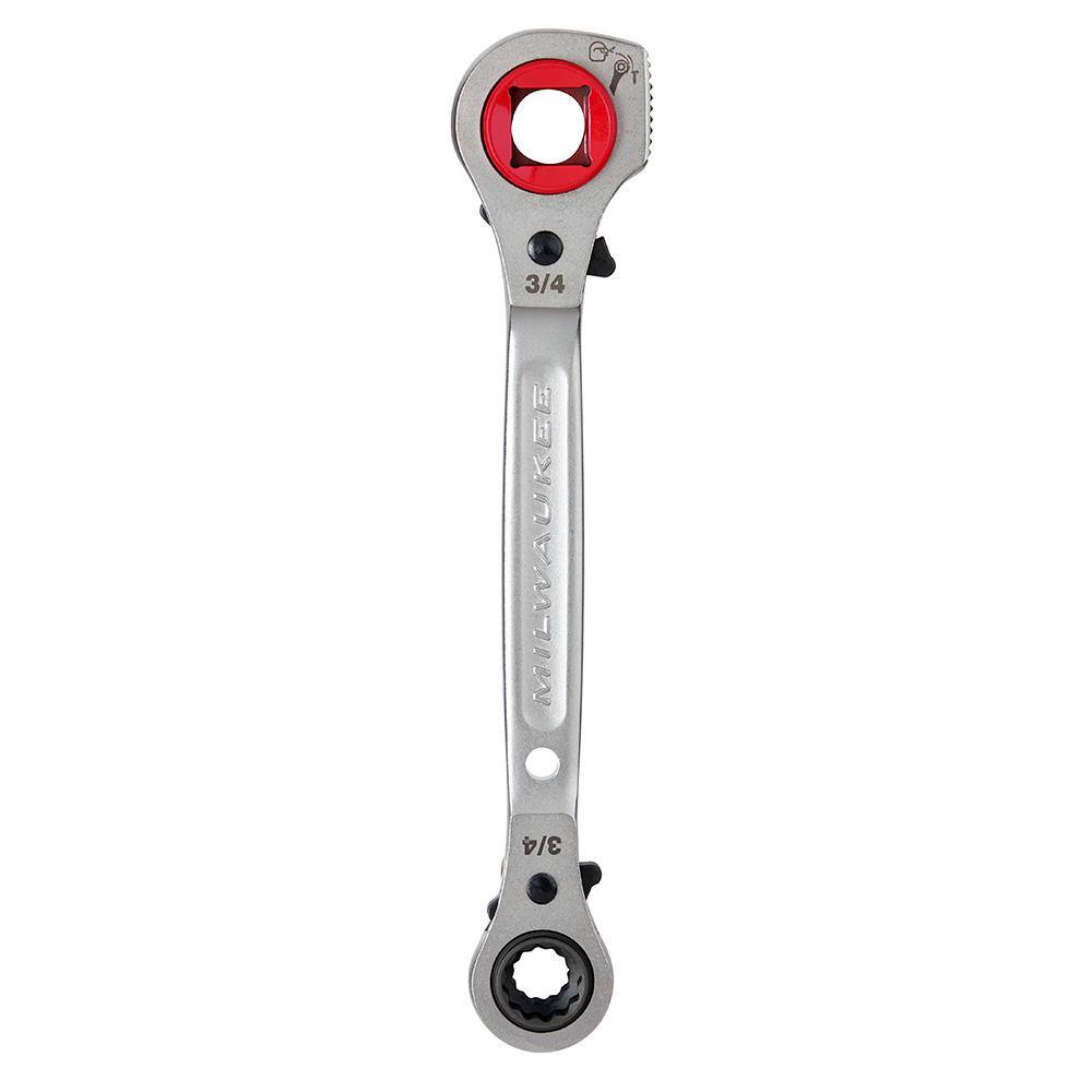 Milwaukee Lineman's 5-in-1 Ratcheting Wrench with Milled Strike Face, 11.25 in Length (48-22-9216M)