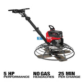 Milwaukee MX FUEL Lithium‑Ion Cordless 36 in. Walk-Behind Trowel Kit with (3) FORGE HD12.0 Batteries and (1) MX FUEL Super Charger