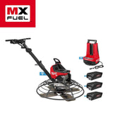 Milwaukee MX FUEL Lithium‑Ion Cordless 36 in. Walk-Behind Trowel Kit with (3) FORGE HD12.0 Batteries and (1) MX FUEL Super Charger