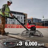 Milwaukee MX FUEL Lithium‑Ion Cordless 36 in. Walk-Behind Trowel Kit with (3) FORGE HD12.0 Batteries and (1) MX FUEL Super Charger