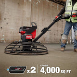 Milwaukee MX FUEL Lithium‑Ion Cordless 36 in. Walk-Behind Trowel Kit with (3) FORGE HD12.0 Batteries and (1) MX FUEL Super Charger