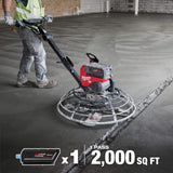 Milwaukee MX FUEL Lithium‑Ion Cordless 36 in. Walk-Behind Trowel Kit with (3) FORGE HD12.0 Batteries and (1) MX FUEL Super Charger