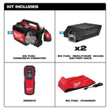 Milwaukee MX FUEL Lithium-Ion Cordless Briefcase Concrete Vibrator Kit with (2) Batteries and Charger, 13 x 9.9 x 9.5 in