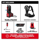 Milwaukee MX FUEL High Cycle Concrete Vibrator Kit with (2) FORGE XC 8.0 Batteries and (1) MX FUEL Super Charger