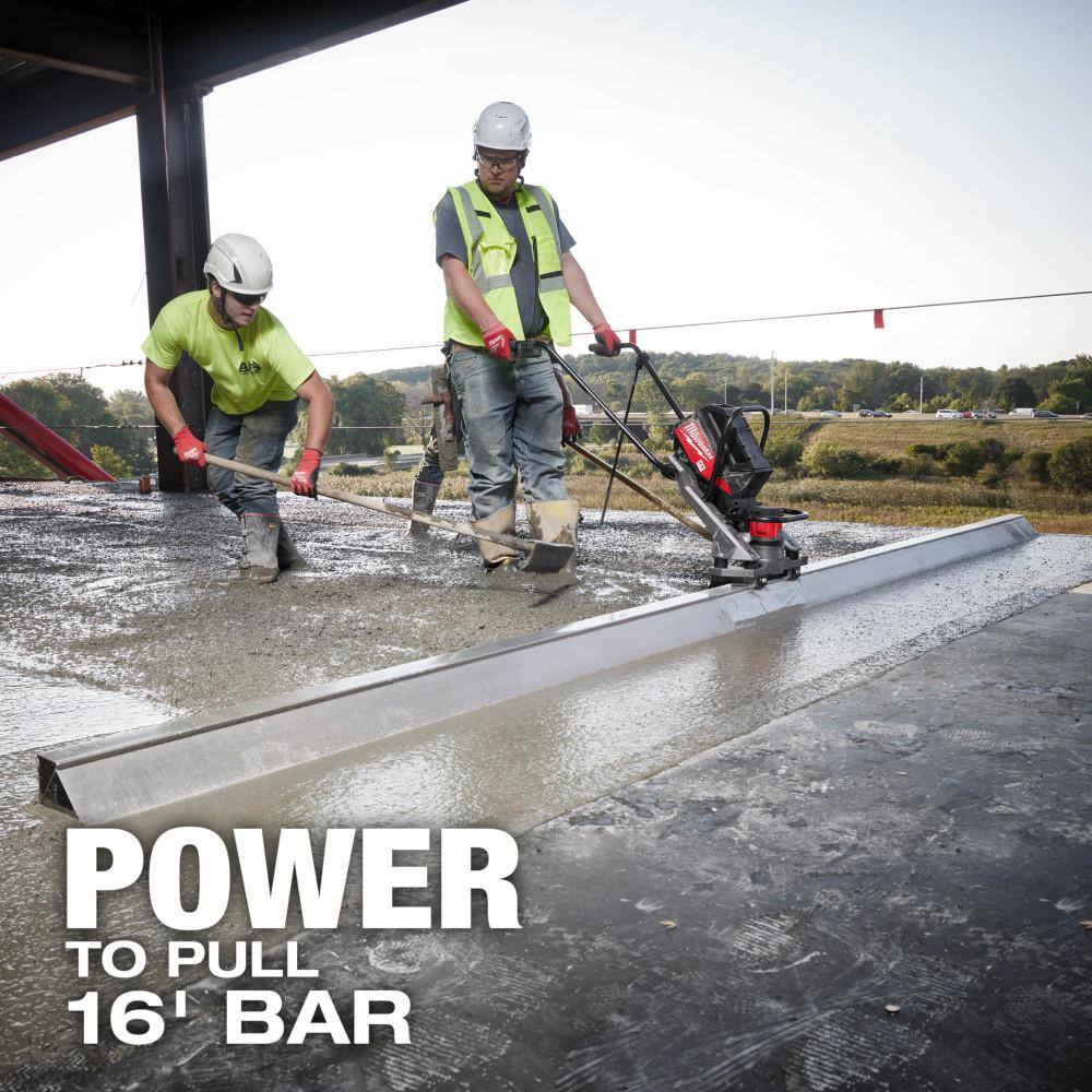 Milwaukee MX FUEL Cordless Vibratory Screed Kit with M18 FUEL 1 in. SDS‑Plus Rotary Hammer & Dust Extractor (MXF381-2CP/2912-22DE)