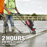 Milwaukee MX FUEL Cordless Vibratory Screed Kit with M18 FUEL 1 in. SDS‑Plus Rotary Hammer & Dust Extractor (MXF381-2CP/2912-22DE)