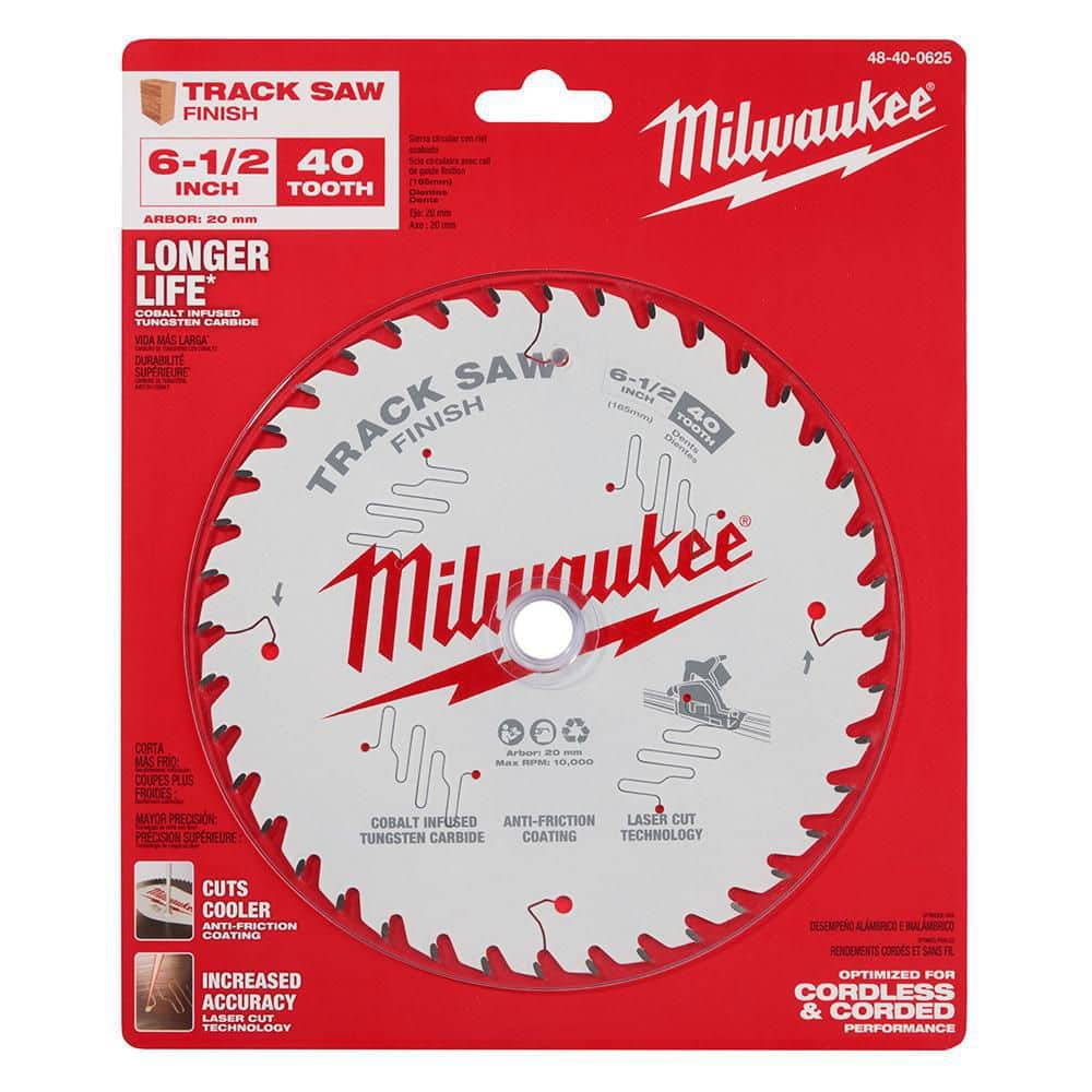Milwaukee 6-1/2 in. x 40-Tooth Fine Finish Track Saw Blade (1-Pack)