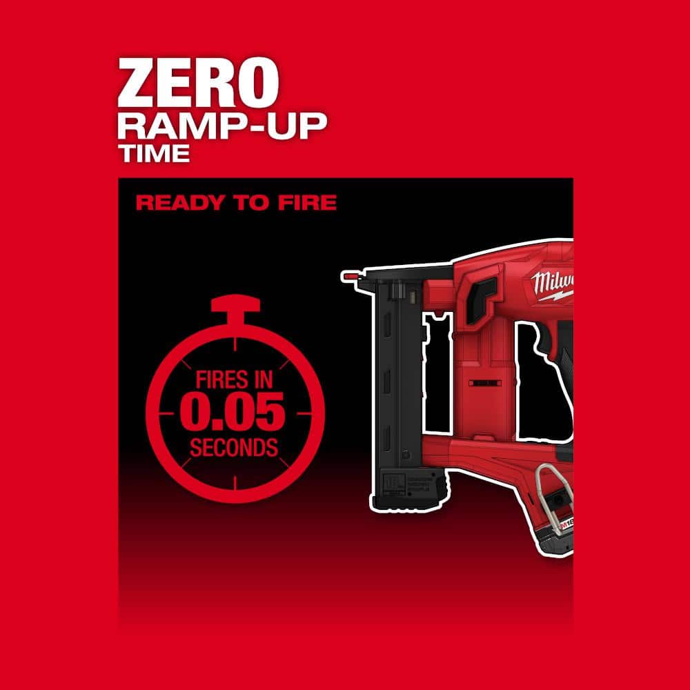 Milwaukee M18 FUEL Brushless Cordless 18‑Gauge 1/4 in. Narrow Crown Stapler with M18 FUEL 18‑Gauge Brad Nailer (Tool‑Only)