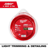 Milwaukee 0.080 in. x 320 ft. Twisted Trimmer Line