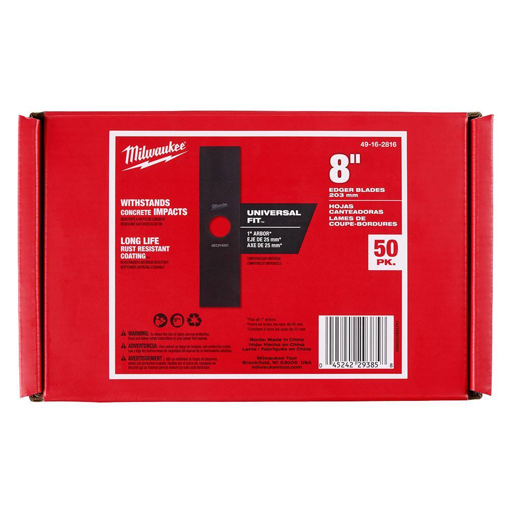Milwaukee 8 in. Replacement Edger Blade (50-Pack)