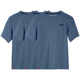 Milwaukee Men's Large Blue Cotton/Polyester Short-Sleeve Hybrid Work T-Shirt (3-Pack)