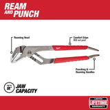 Milwaukee 6 in. and 10 in. Comfort Grip Straight Jaw Pliers Set with 8 in. Comfort Grip Long Nose Pliers