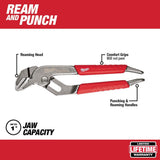 Milwaukee 6 in. and 10 in. Comfort Grip Straight Jaw Pliers Set with 8 in. Comfort Grip Long Nose Pliers
