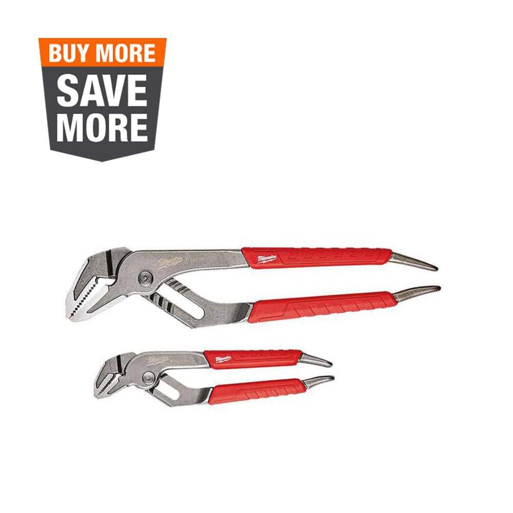 Milwaukee 6 in. and 10 in. Straight-Jaw Pliers Set (2-Piece)