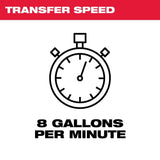 Milwaukee M18 18-Volt 1/4 HP Lithium-Ion Cordless Transfer Pump, Tool-Only (2771-20)