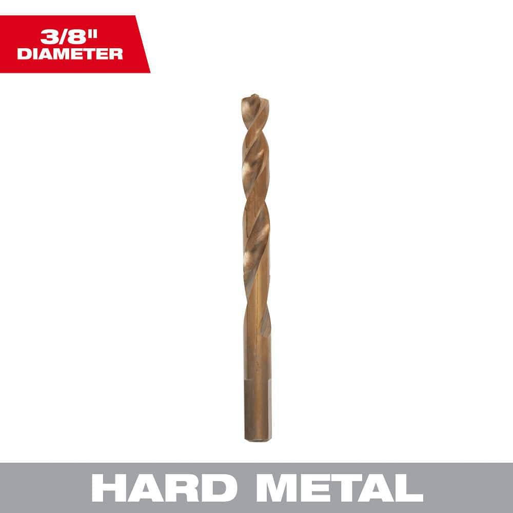 Milwaukee RED HELIX Cobalt Twist Drill Bit, 3/8 in. Diameter, 5 in. Length