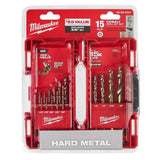 Milwaukee Cobalt RED HELIX Twist Drill Bit Set for Drill Drivers, 15-Piece (Model 48-89-2331)