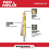 Milwaukee SHOCKWAVE Impact Duty RED HELIX Titanium Twist Drill Bit Set (15-Piece)