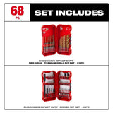 Milwaukee SHOCKWAVE Impact Duty Titanium Drill Bit & Steel Driver Bit Combination Set (68-Piece)