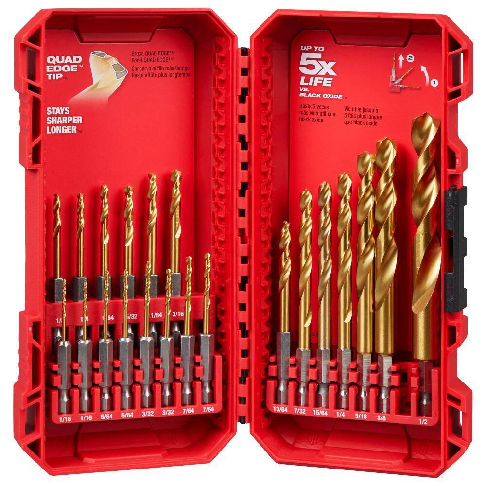 Milwaukee SHOCKWAVE Impact Duty Titanium Drill Bit Set (15-Piece)