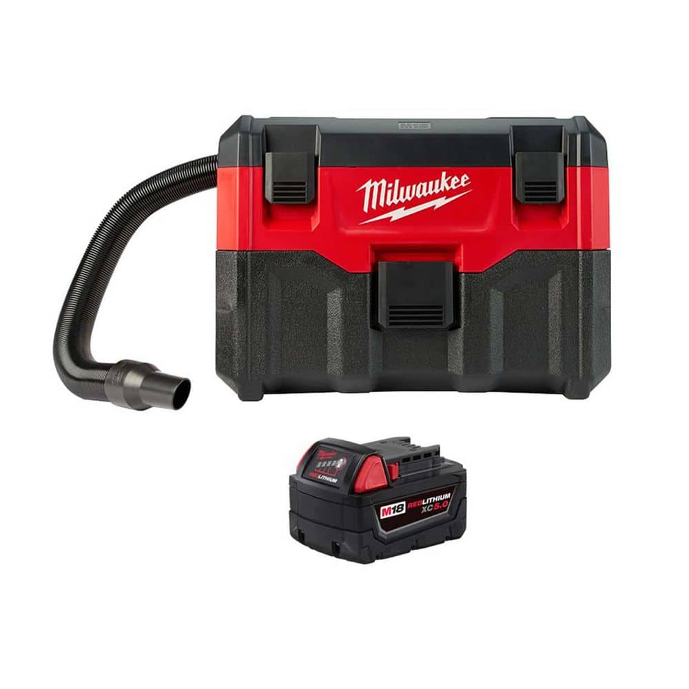 Milwaukee M18 18-Volt 2 Gal. Cordless Wet/Dry Vacuum Kit with 2 M18 High Output 3.0Ah Batteries