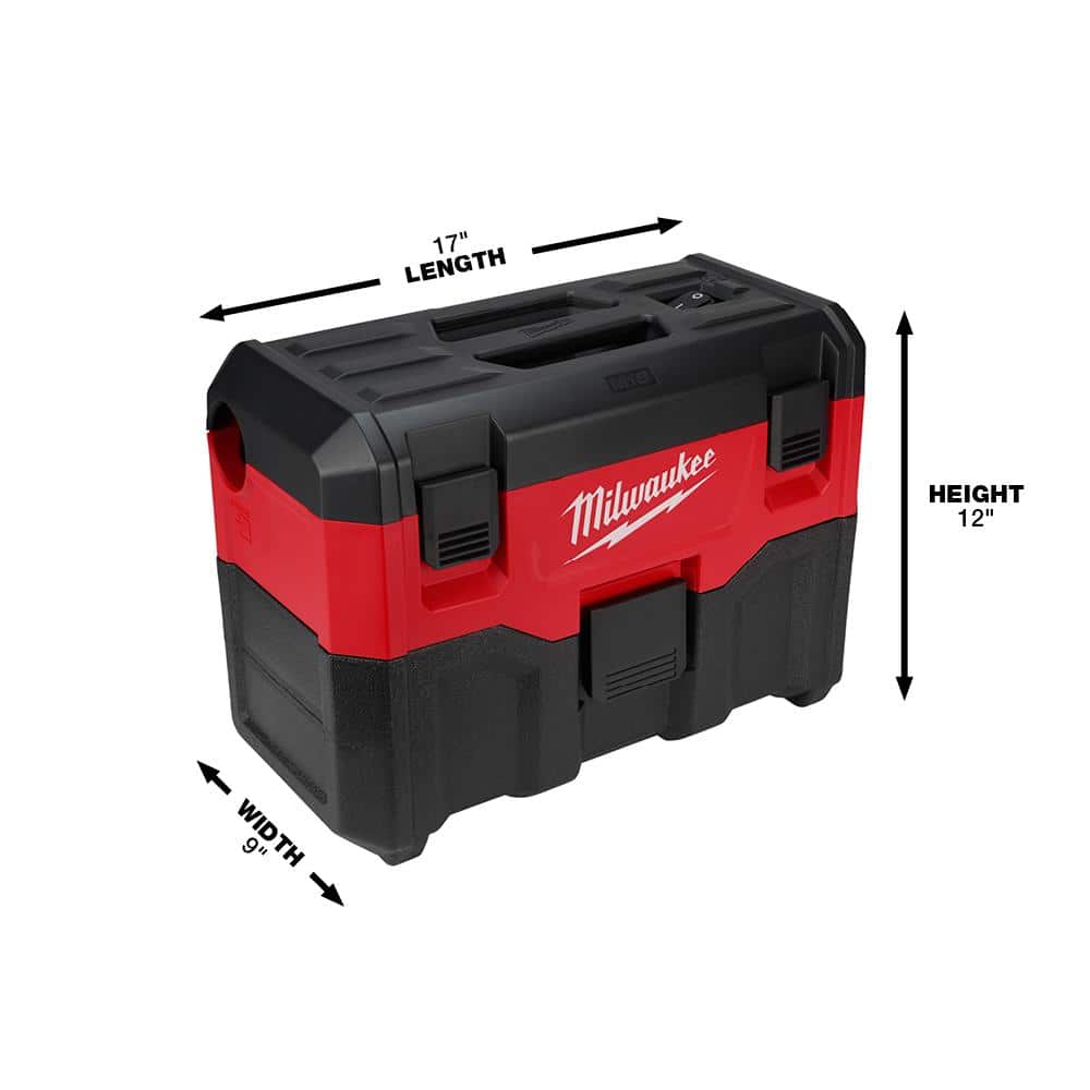 Milwaukee M18 18-Volt 2 Gal. Lithium-Ion Cordless Wet/Dry Vacuum Kit with (2) M18 5.0 Ah Batteries