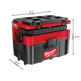 Milwaukee M18 FUEL PACKOUT 18V Cordless 2.5 Gal Wet/Dry Vacuum Kit with 2.0Ah Battery