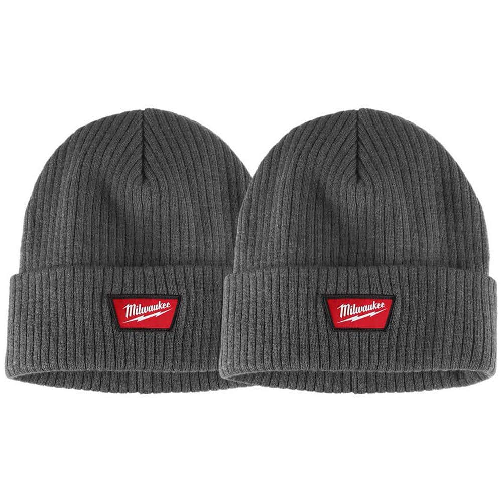 Milwaukee Men's Gray Rib-Knit Cuffed Beanie Cap